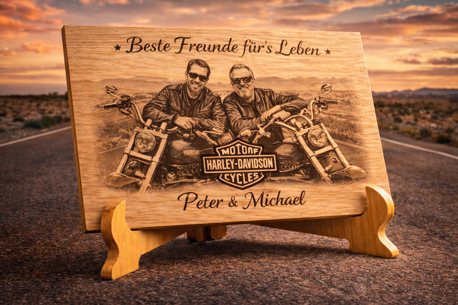 Freundschaft Lasergravur personalisiertes Geschenk